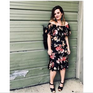 LuLaRoe CiCi Cold-shoulder Dress
